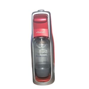 SodaStream Red Sparkling Water Soda Maker w/ Canister & Bottle